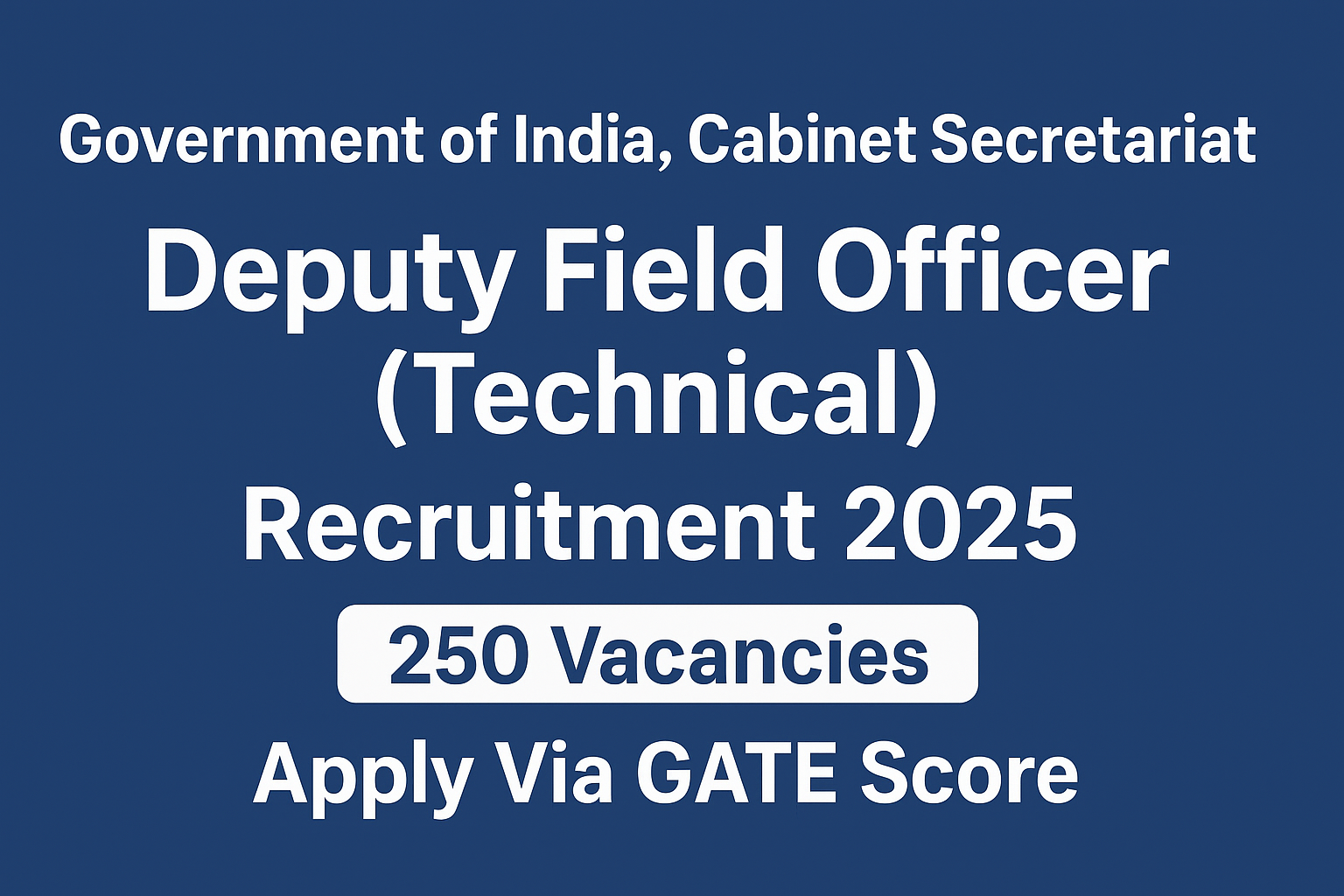 Cabinet Secretariat Recruitment 2025