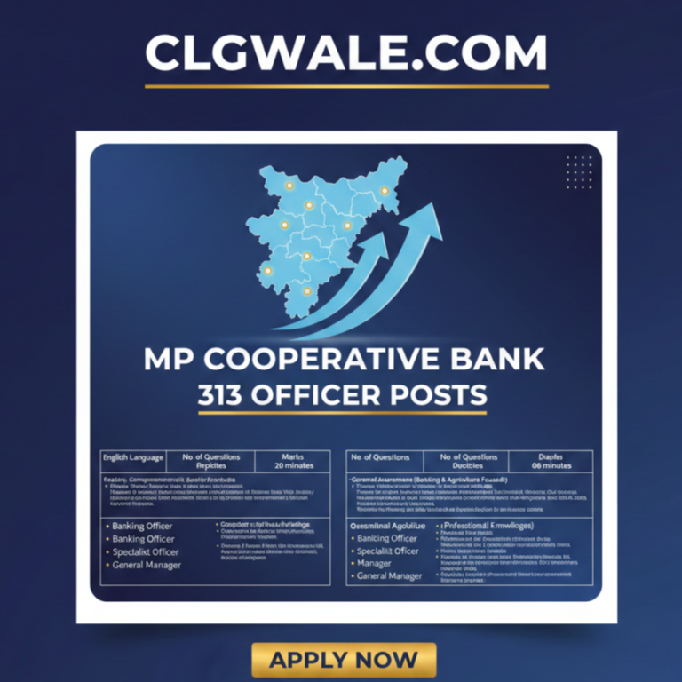 MP Apex Bank Recruitment 2026 Notification for 313 Officer Grade Posts in District Central Cooperative Banks