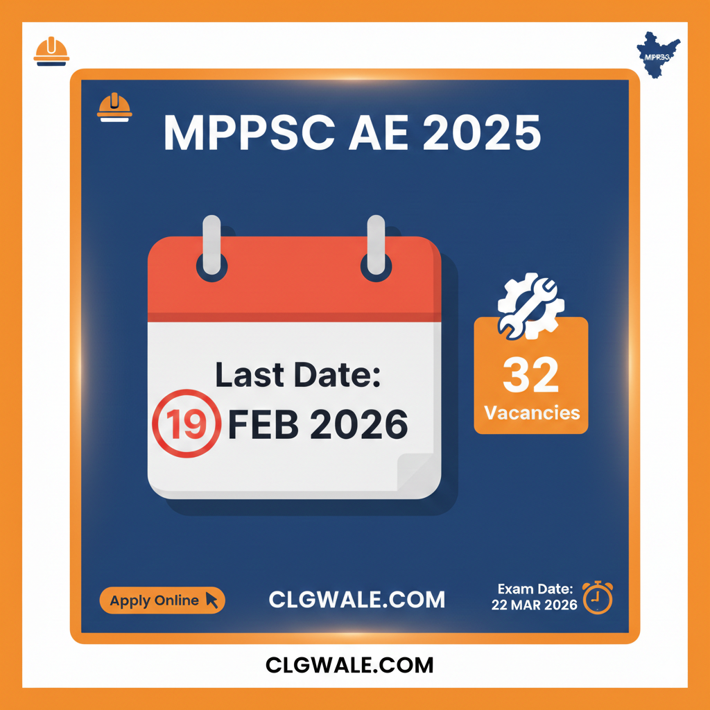 MPPSC AE 2025 Notification - Last Date Feb 19 - clgwale.com